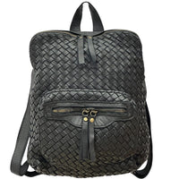 Norvella Woven Washed Calf Leather Backpack - Leather Italiano