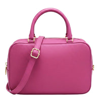 Novara Structured Cow Leather Mini Boston Bag - Leather Italiano