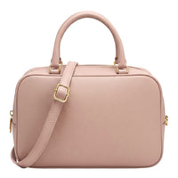 Novara Structured Cow Leather Mini Boston Bag - Leather Italiano