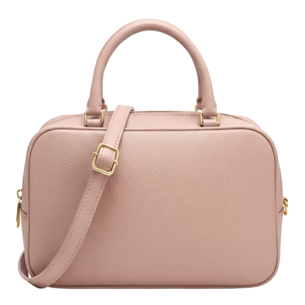 Novara Structured Cow Leather Mini Boston Bag - Leather Italiano