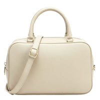 Novara Structured Cow Leather Mini Boston Bag - Leather Italiano