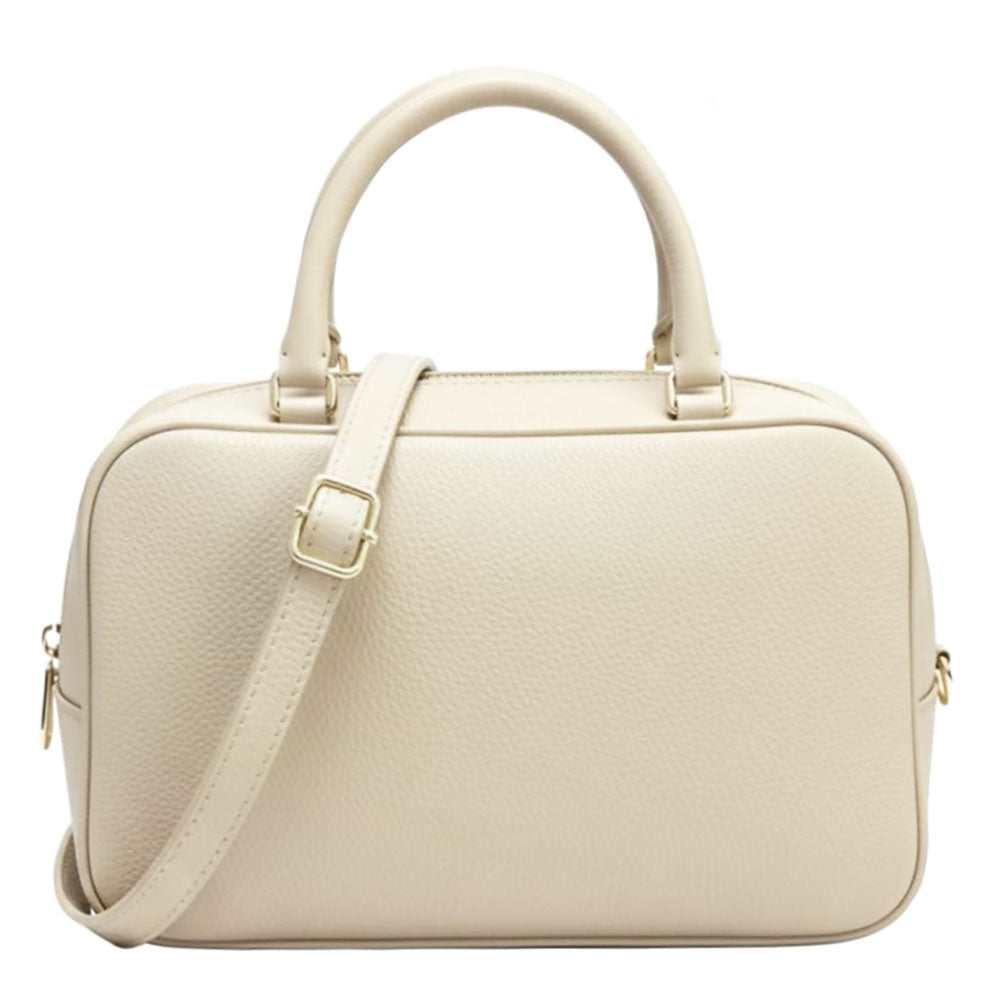 Novara Structured Cow Leather Mini Boston Bag - Leather Italiano