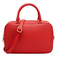 Novara Structured Cow Leather Mini Boston Bag - Leather Italiano
