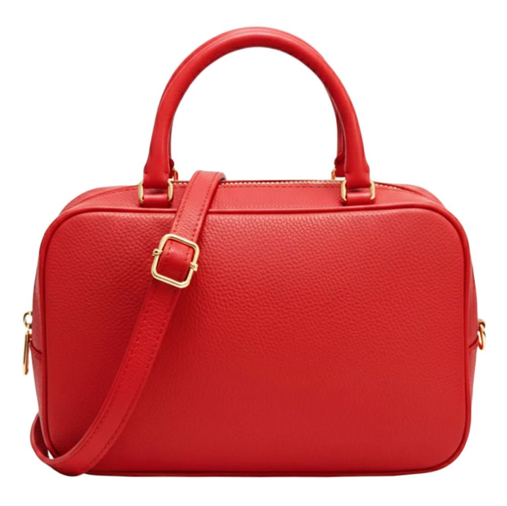 Novara Structured Cow Leather Mini Boston Bag - Leather Italiano