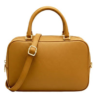 Novara Structured Cow Leather Mini Boston Bag - Leather Italiano