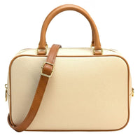 Novara Structured Cow Leather Mini Boston Bag - Leather Italiano
