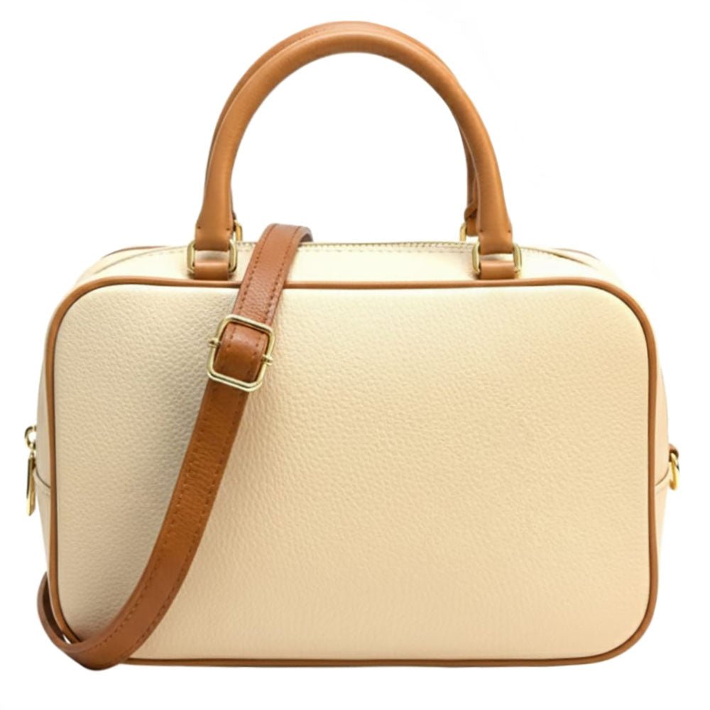 Novara Structured Cow Leather Mini Boston Bag - Leather Italiano