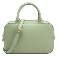 Novara Structured Cow Leather Mini Boston Bag - Leather Italiano