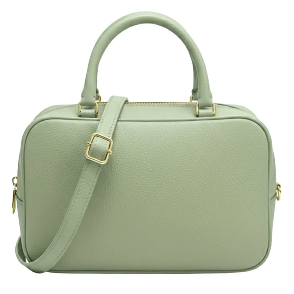 Novara Structured Cow Leather Mini Boston Bag - Leather Italiano