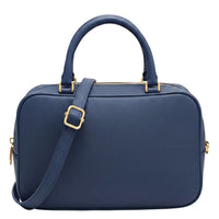 Novara Structured Cow Leather Mini Boston Bag - Leather Italiano