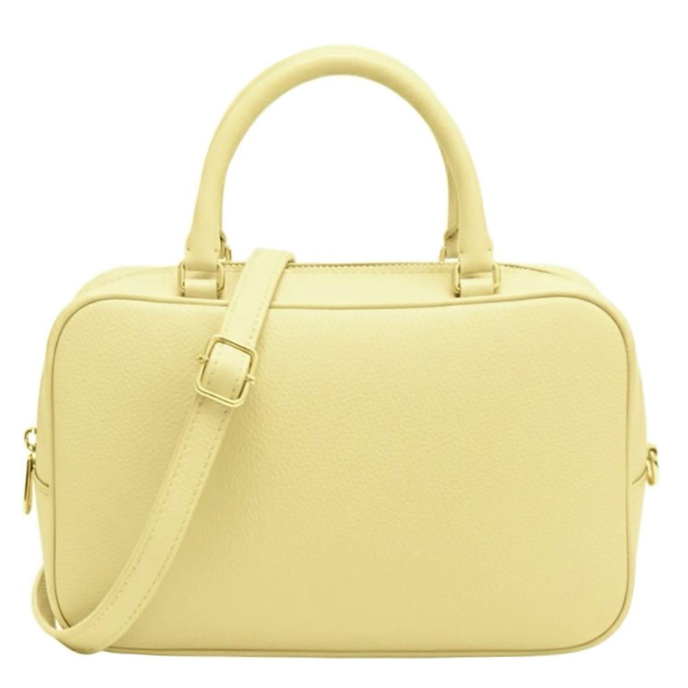 Novara Structured Cow Leather Mini Boston Bag - Leather Italiano