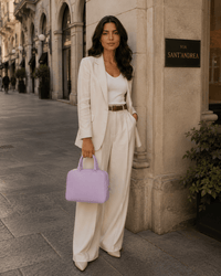 Novara Structured Cow Leather Mini Boston Bag - Leather Italiano