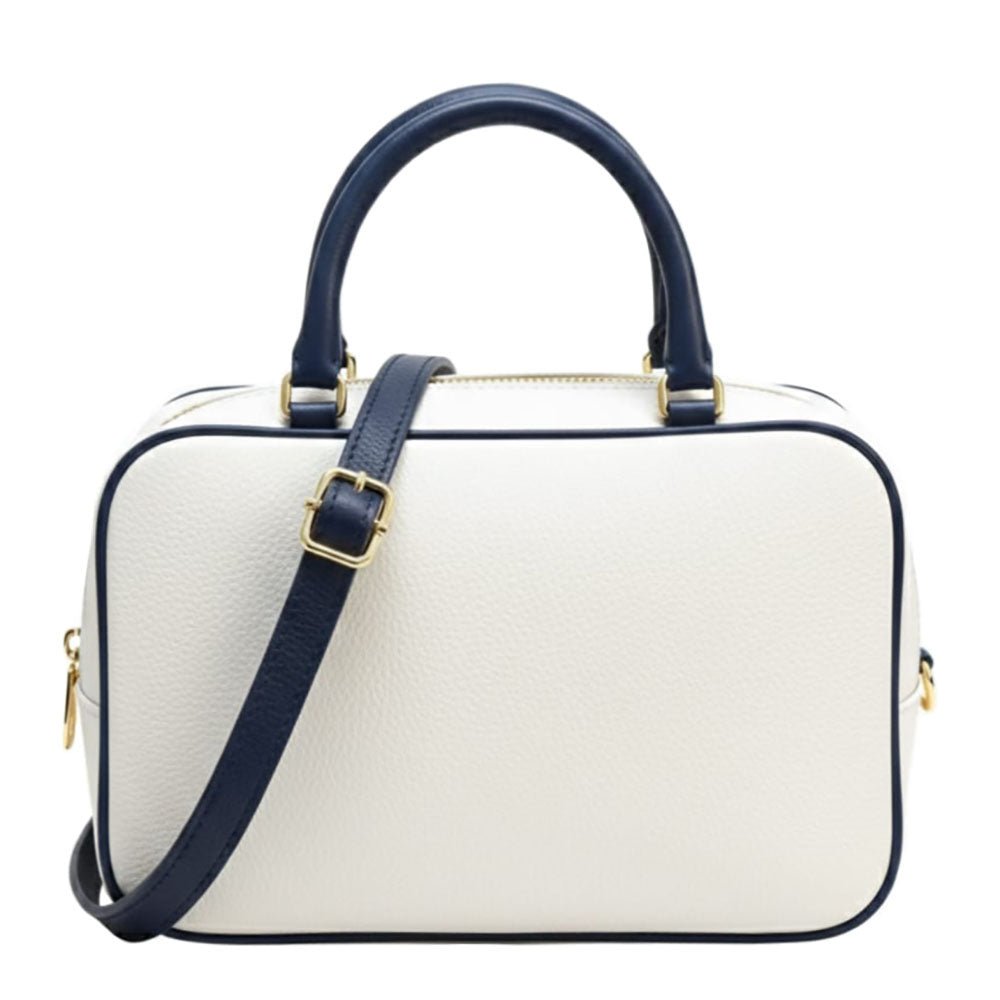 Novara Structured Cow Leather Mini Boston Bag - Leather Italiano