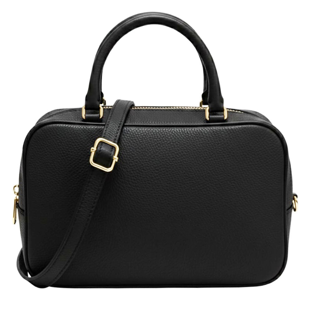 Novara Structured Cow Leather Mini Boston Bag - Leather Italiano
