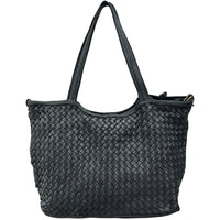 Orlena Woven Washed Calf Leather Shoulder Bag - Leather Italiano