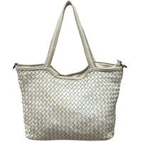 Orlena Woven Washed Calf Leather Shoulder Bag - Leather Italiano