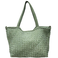 Orlena Woven Washed Calf Leather Shoulder Bag - Leather Italiano