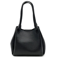 Ornella Pebbled Leather Shoulder Tote Bag - Leather Italiano