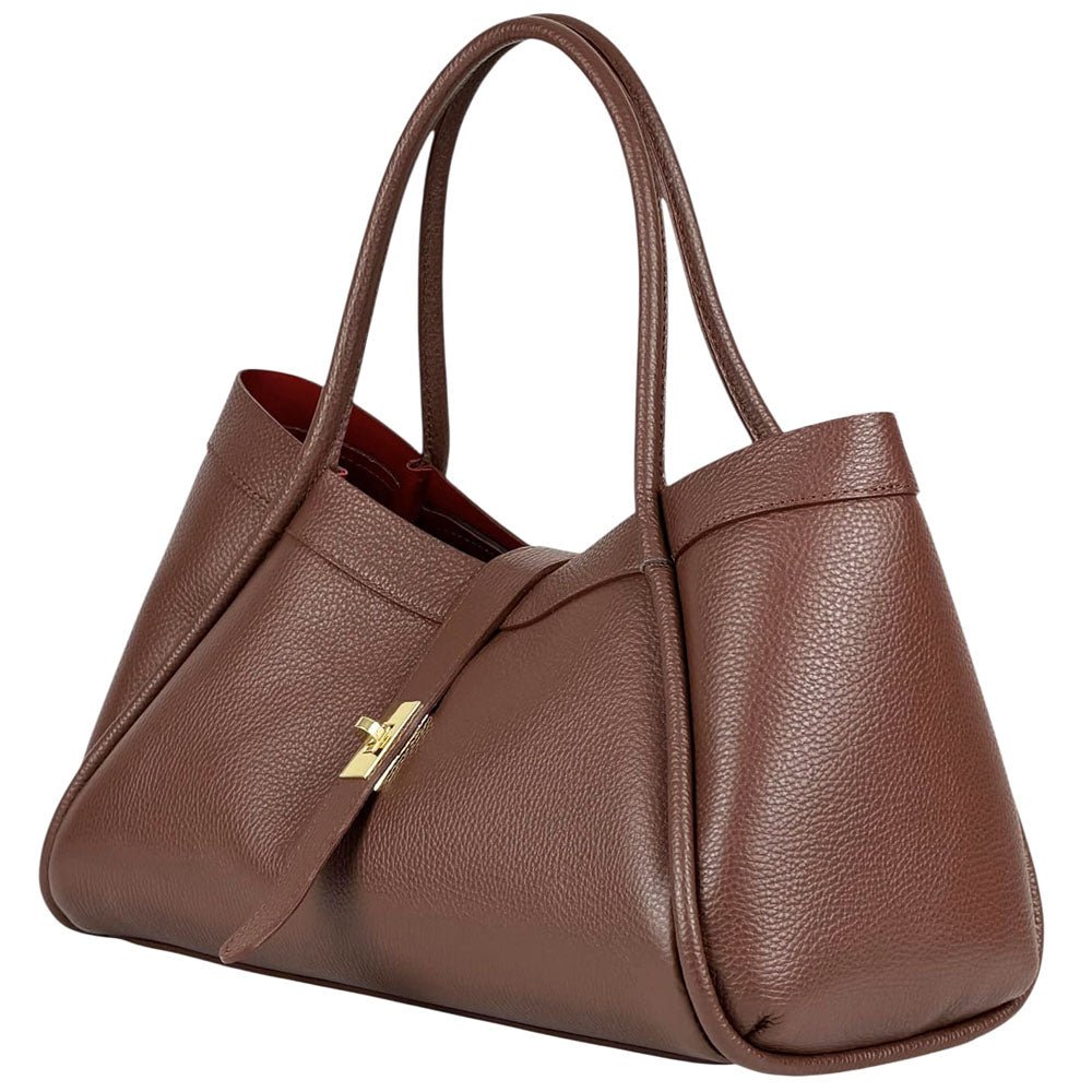Ottilia Grande Cow Leather Shoulder Bag - Leather Italiano