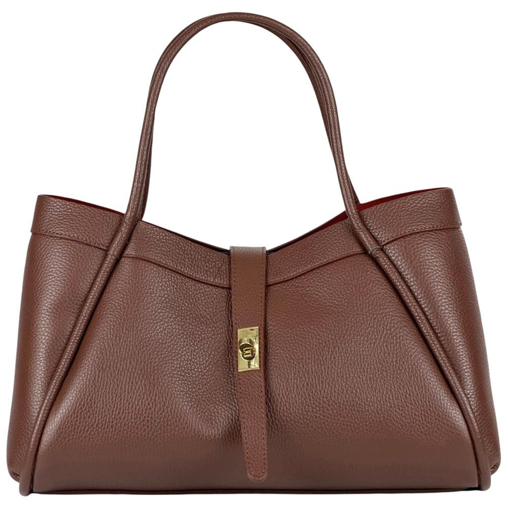Ottilia Grande Cow Leather Shoulder Bag - Leather Italiano