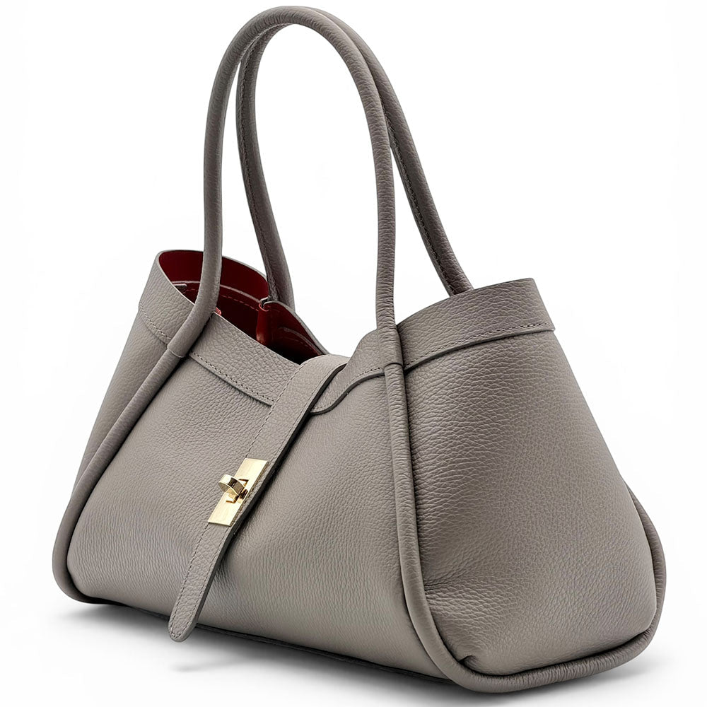 Ottilia Italian Leather Handbag - Leather Italiano