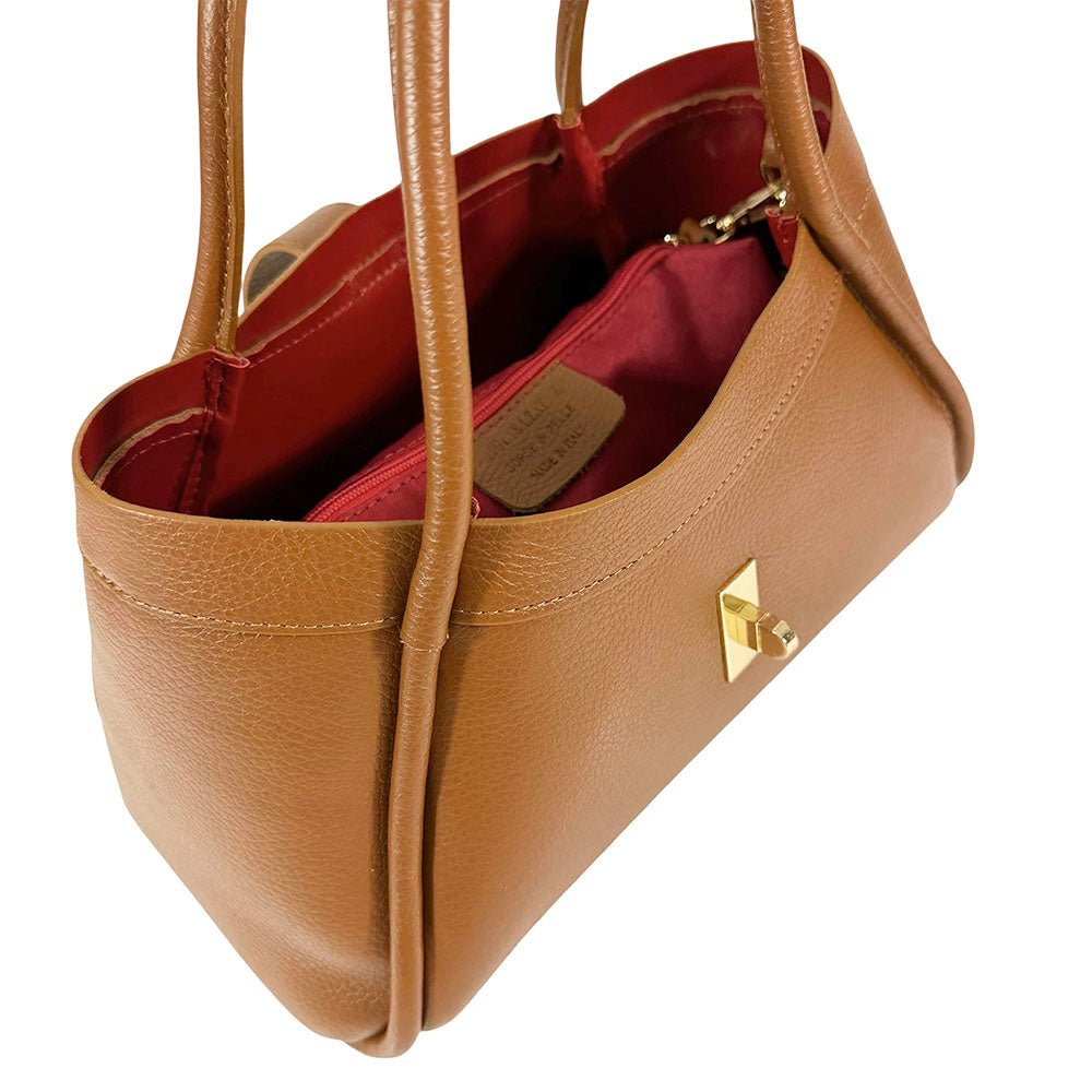 Ottilia Italian Leather Handbag - Leather Italiano