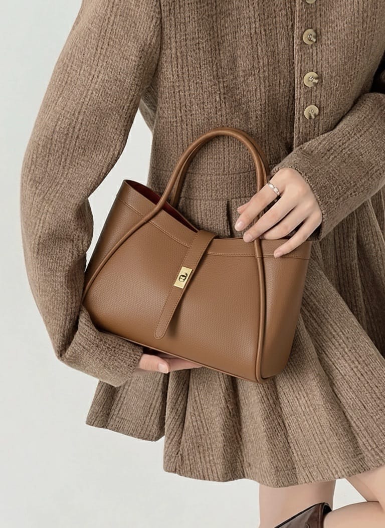 Ottilia Italian Leather Handbag - Leather Italiano
