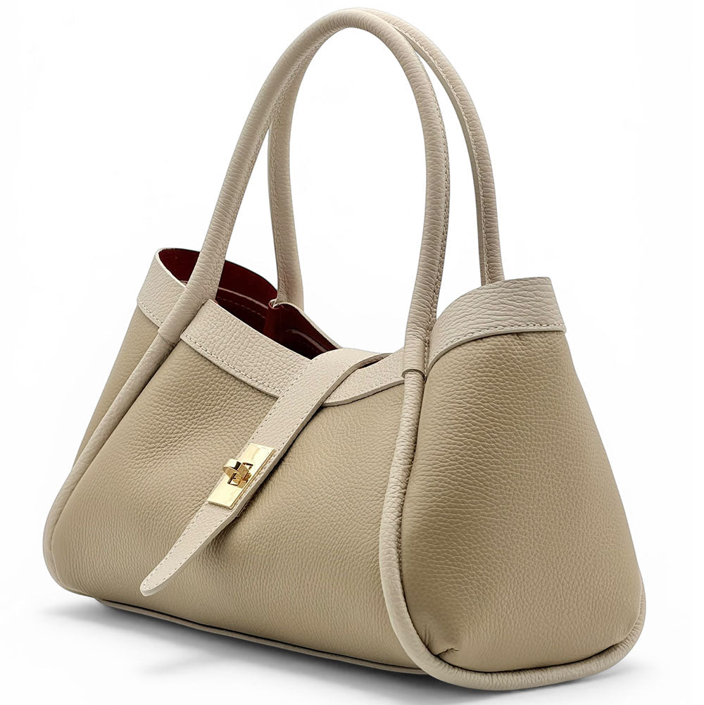 Ottilia Italian Leather Handbag - Leather Italiano