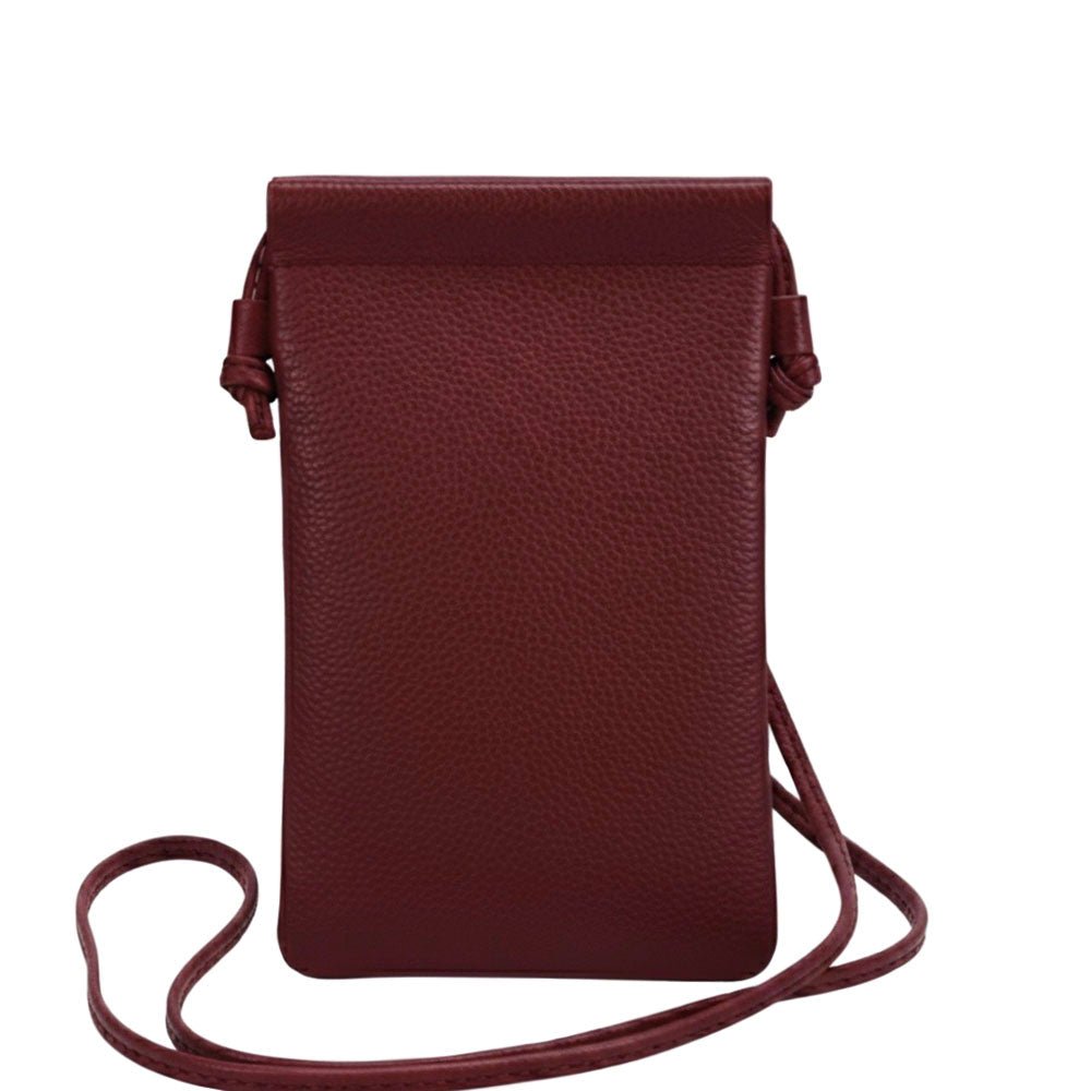 Perla Cow Leather Phone Crossbody Bag - Leather Italiano