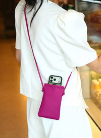 Perla Cow Leather Phone Crossbody Bag - Leather Italiano