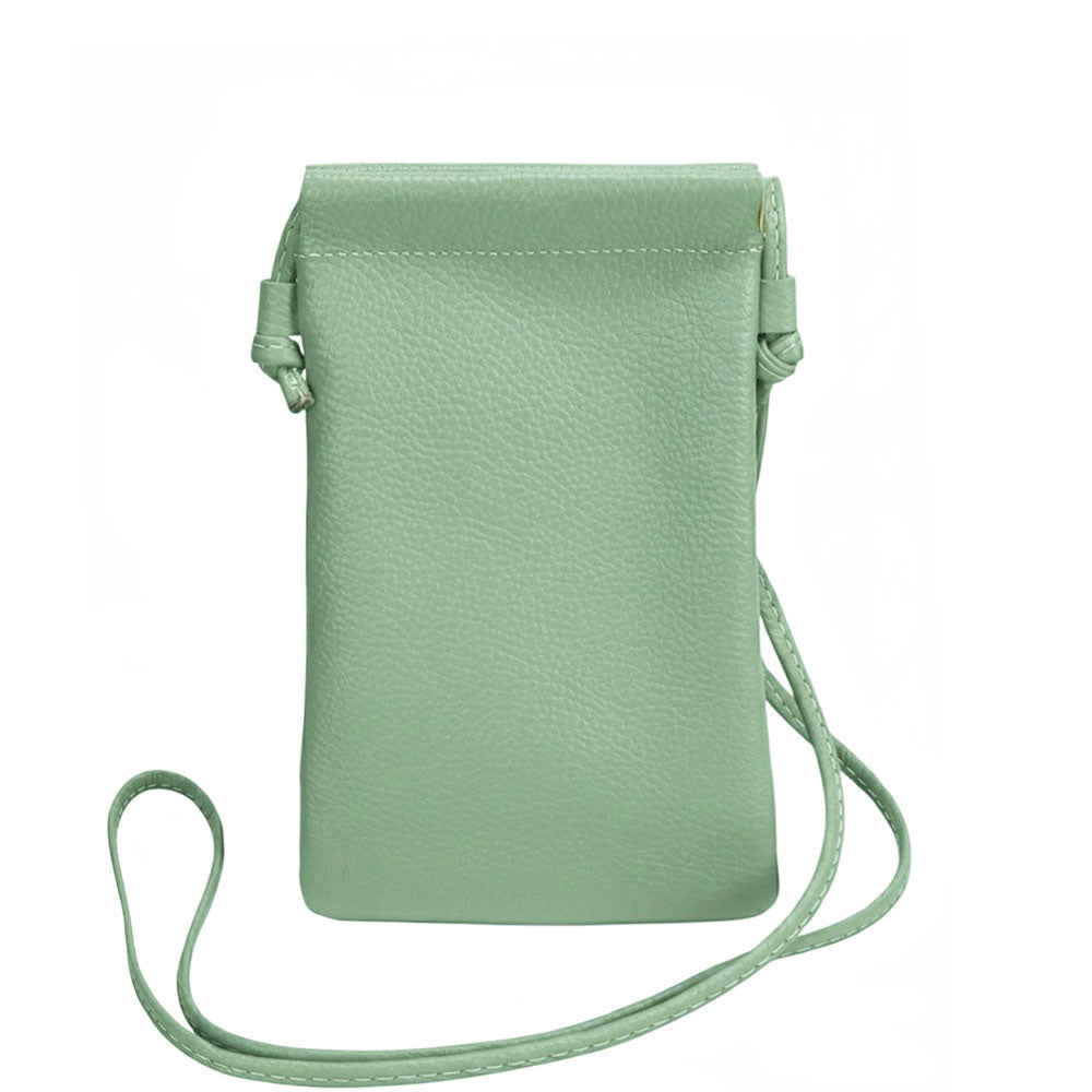 Perla Cow Leather Phone Crossbody Bag - Leather Italiano