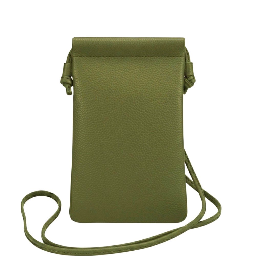 Perla Cow Leather Phone Crossbody Bag - Leather Italiano