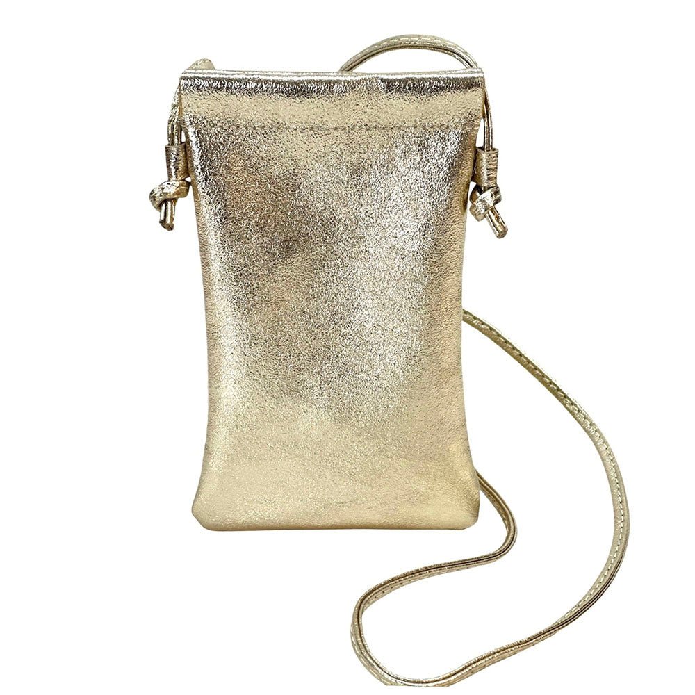 Perla Cow Leather Phone Crossbody Bag - Leather Italiano