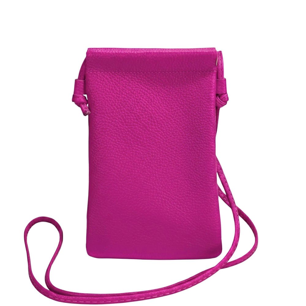 Perla Cow Leather Phone Crossbody Bag - Leather Italiano