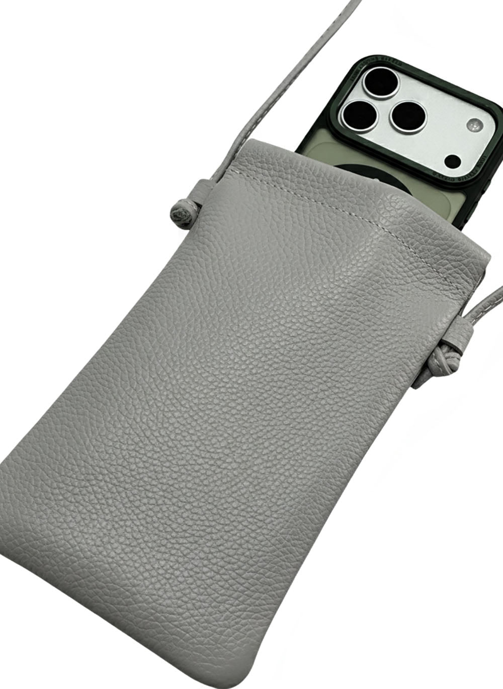 Perla Cow Leather Phone Crossbody Bag - Leather Italiano