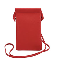 Perla Cow Leather Phone Crossbody Bag - Leather Italiano