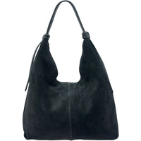 Petra Large Italian Suede Shoulder Bag - Leather Italiano