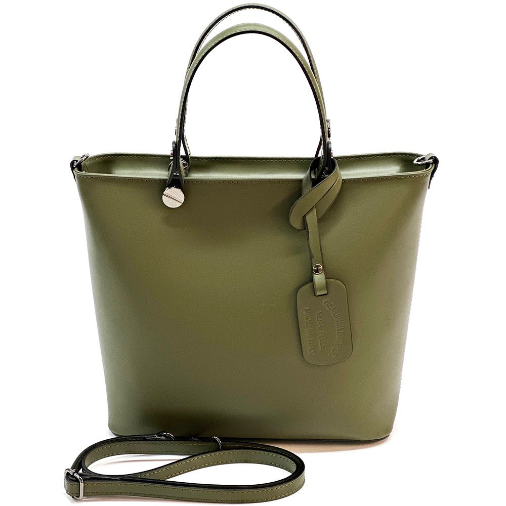 Raffaella Italian Leather Tote Bag – Spacious Everyday Work & Shopping Bag - Leather Italiano