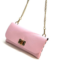 Rebecca Italian Leather Wallet Bag with Chain Strap - Leather Italiano