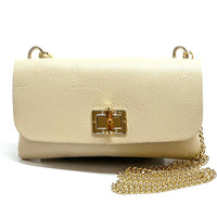 Rebecca Italian Leather Wallet Bag with Chain Strap - Leather Italiano