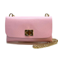Rebecca Italian Leather Wallet Bag with Chain Strap - Leather Italiano