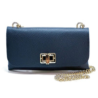 Rebecca Italian Leather Wallet Bag with Chain Strap - Leather Italiano