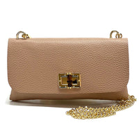 Rebecca Italian Leather Wallet Bag with Chain Strap - Leather Italiano