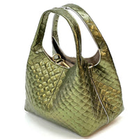 Regina Italian Handmade Quilted Leather Hobo Bag - Leather Italiano