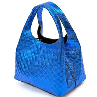 Regina Italian Handmade Quilted Leather Hobo Bag - Leather Italiano