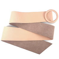 Rings of Elegance Genuine Leather Belt with Decorative Ring - Leather Italiano