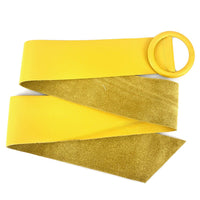 Rings of Elegance Genuine Leather Belt with Decorative Ring - Leather Italiano