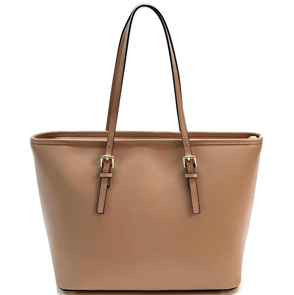 Saffiano Leather Tote - Eloisa Italian Leather Bag, Made in Florence - Leather Italiano