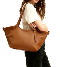 Samantha Italian Cow Leather Shoulder Bag - Leather Italiano