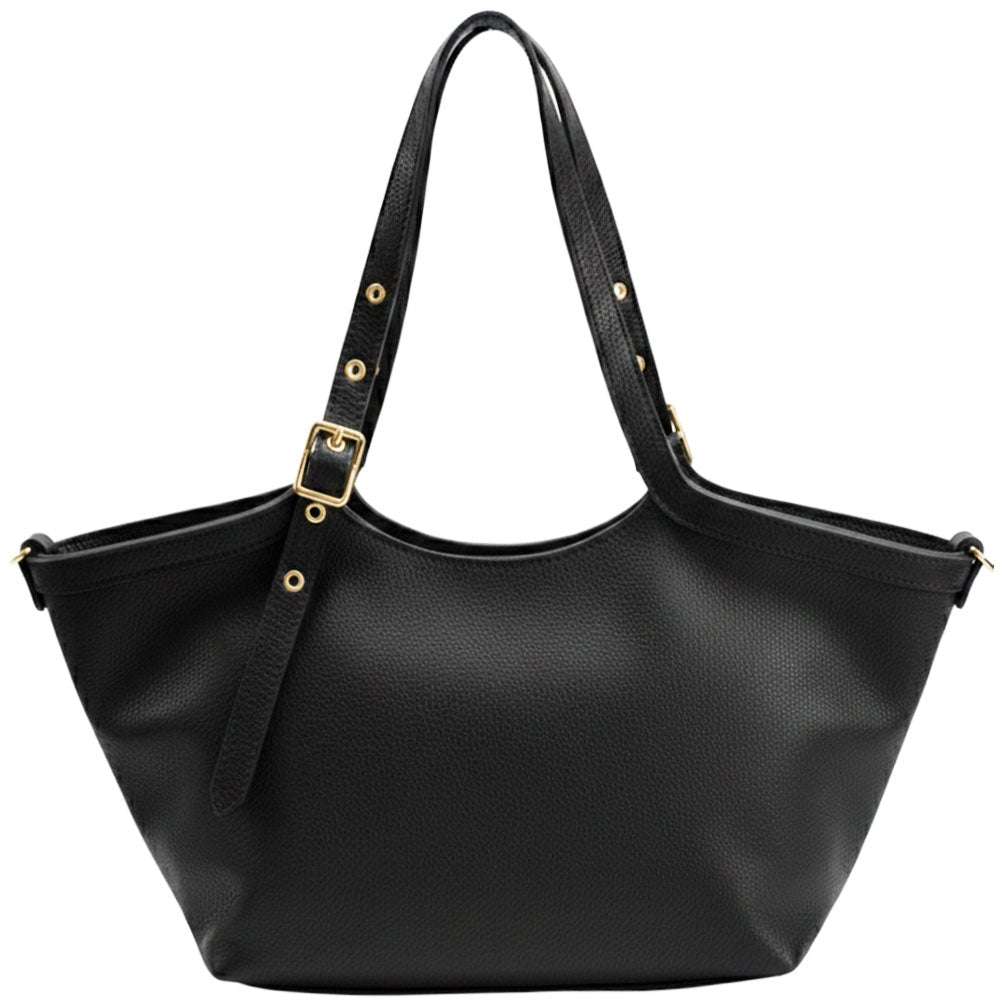 Samantha Italian Cow Leather Shoulder Bag - Leather Italiano